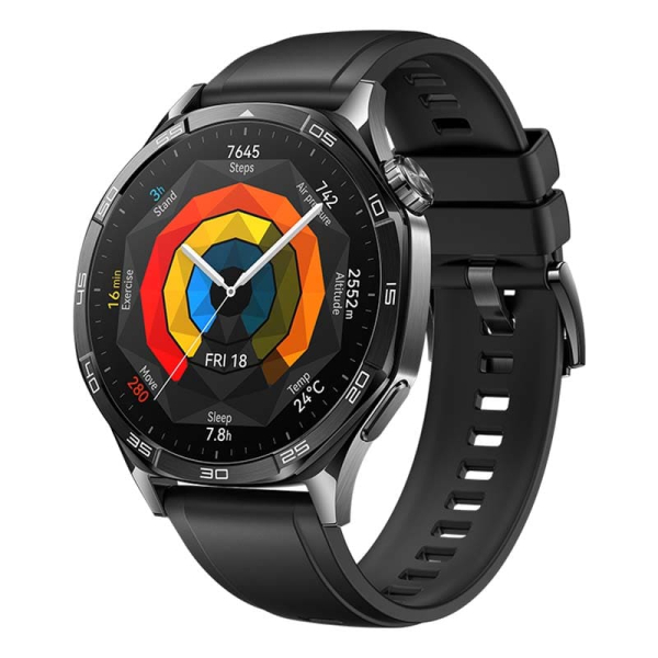 Часы HUAWEI Watch GT 5 Black, 46 мм, цвет корпуса чёрный, цвет ремешка чёрный