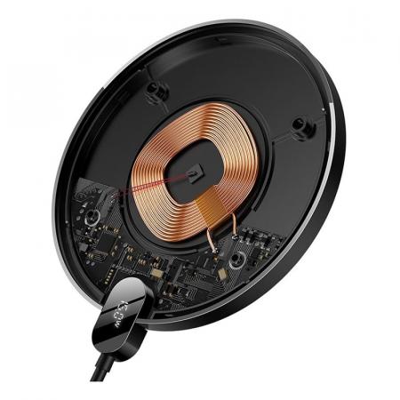 Беспроводное зарядное устройство Baseus Digital LED Display Gen 2 15W CCED000001 (BS-W526) Black, чёрный