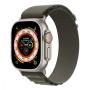 Apple Watch Ultra, 49 мм корпус из титана цвета «Natural», ремешок Alpine Loop размера S цвета «Green»