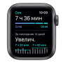 Apple Watch Nike Series 6, 44 мм, корпус из алюминия цвета «серый космос», спортивный ремешок Nike цвета «антрацитовый/чёрный»