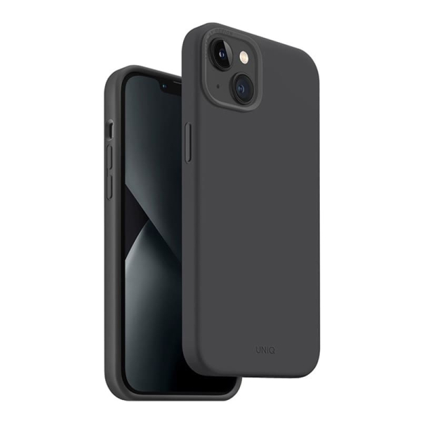 Чехол для iPhone 14 с Magsafe UNIQ Lino Hue (IP6.1(2022)-LINOHMGRY) Серый