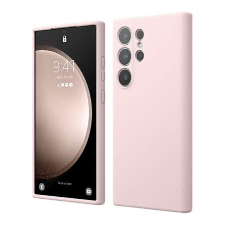 Чехол Silicone Cover для Samsung Galaxy S24 Ultra Светло-розовый