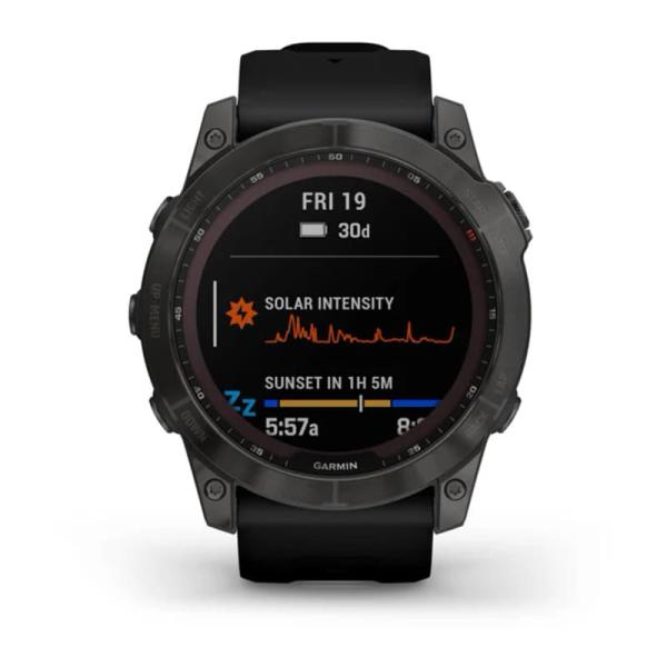 Часы Garmin FENIX 7X Carbon gray, черный